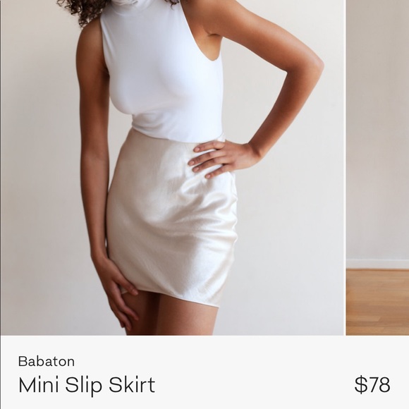 Aritzia Dresses & Skirts - NWT Mini Slip Skirt in denude